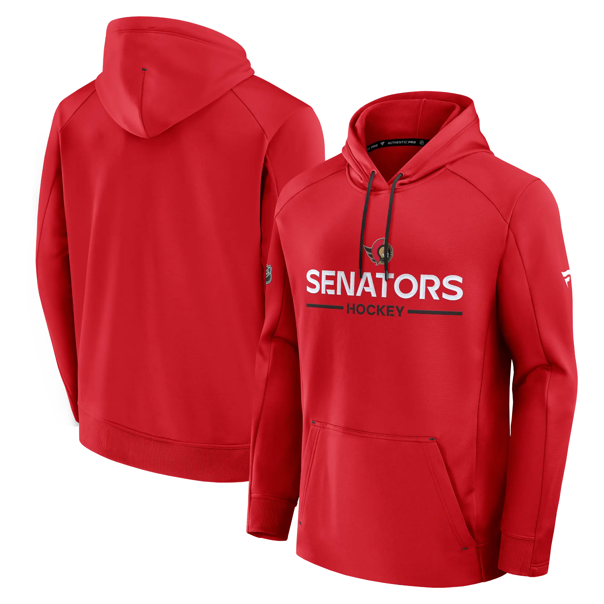 AUTHENTIC PRO RED SENATORS HOCKEY PO HOODIE