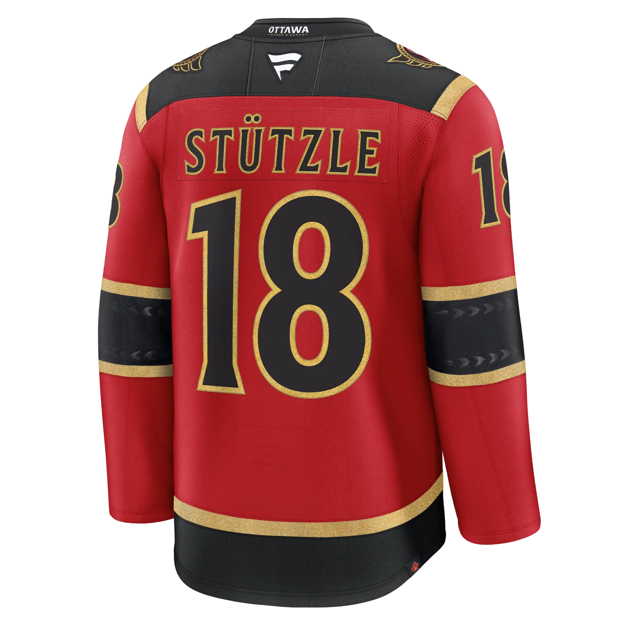 Ottawa Senators alternate jersey  featuring the name 'Stützle' and number '18'.