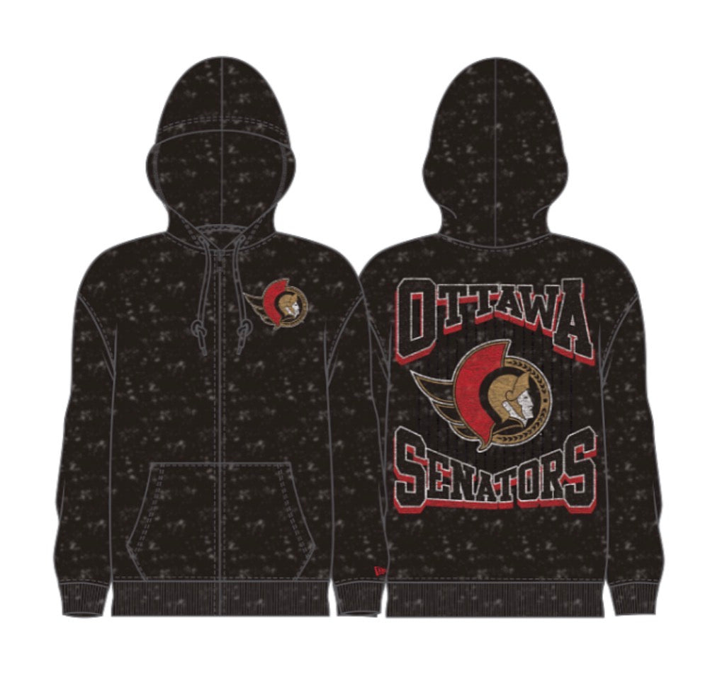 OTTAWA SENATORS BACK LOGO FULL ZIP HOODIE