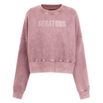 OTTAWA SENATORS WOMEN'S PINK CLASSIC ENZYME CREWNECK