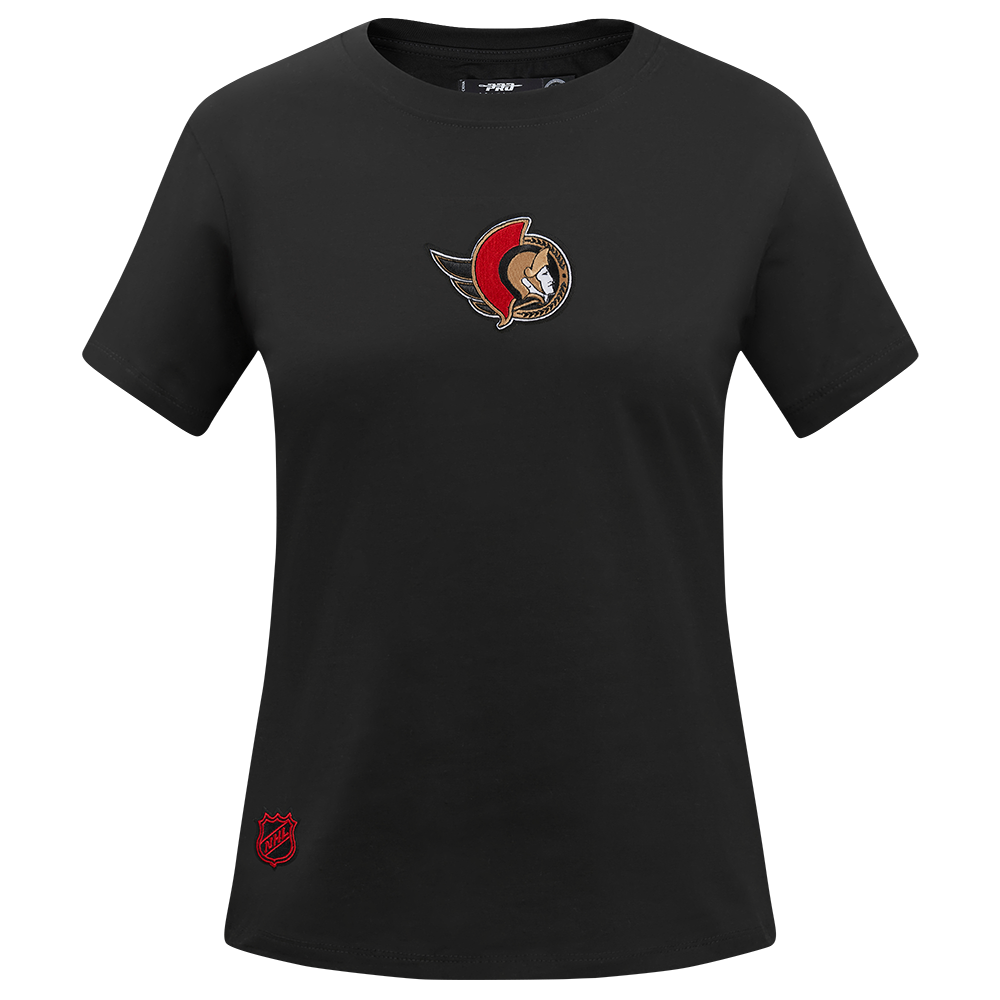 OTTAWA SENATORS WOMEN'S CLASSIC ICON PRO BLACK SLIM FIT TEE