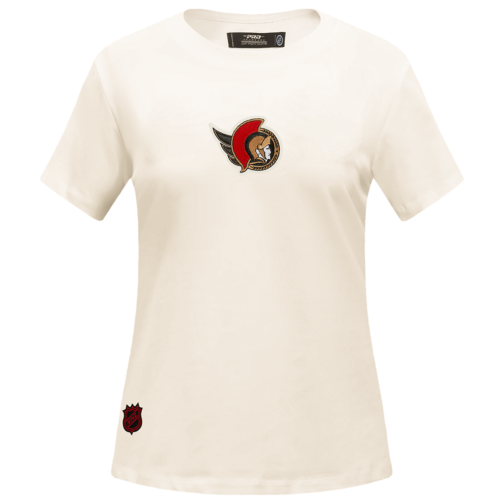 OTTAWA SENATORS WOMEN'S CLASSIC ICON PRO WHITE SLIM FIT TEE