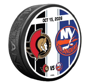 OCT 15 2026 - SENS VS ISLES COMMEMORATIVE PUCK