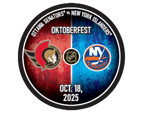 Ottawa Senators VS NY islanders October 18 2025 - Commemorative Puck