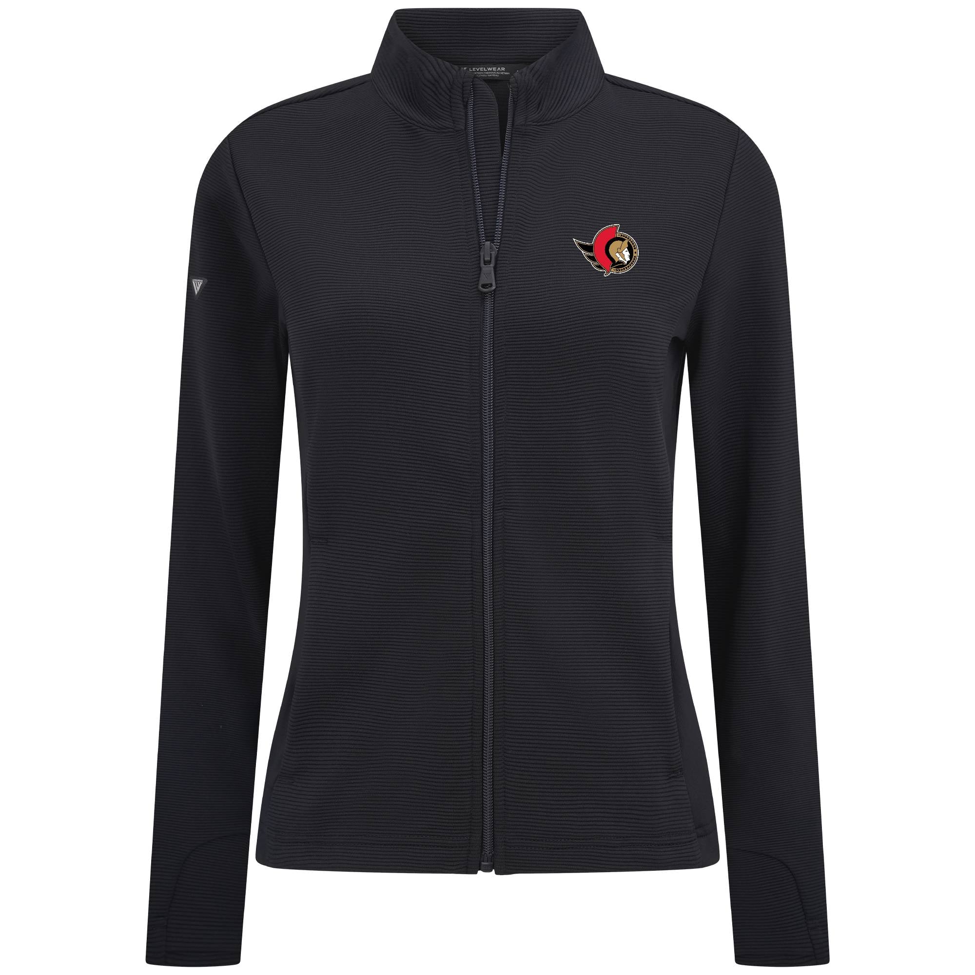 OTTAWA SENATORS WOMENS PURE BLACK FULL ZIP