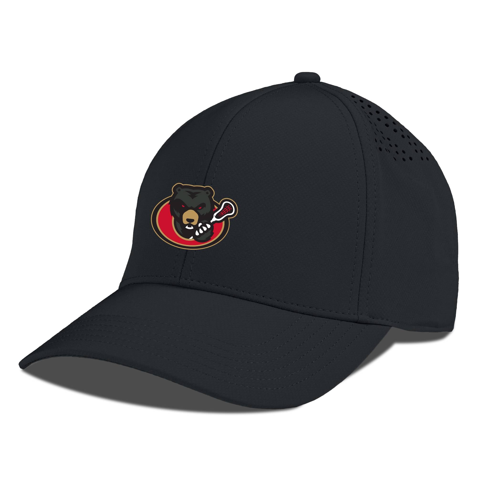 OTTAWA BLACK BEARS ASCEND BLACK ADJUSTABLE CAP-Levelwear-OttawaTeamShop.ca