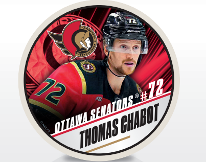 OTTAWA SENATORS CHABOT PLAYER PUCK
