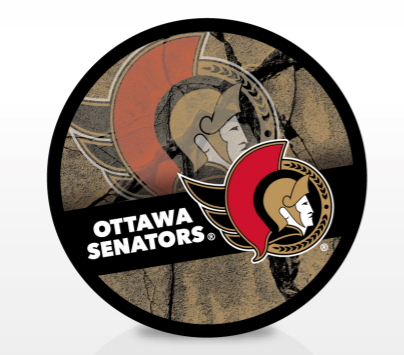 OTTAWA SENATORS WALL STAMP PUCK