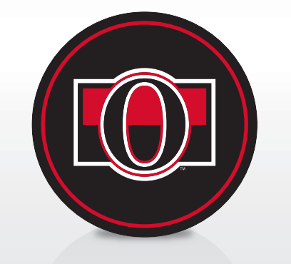 OTTAWA SENATORS 'O' LOGO PUCK