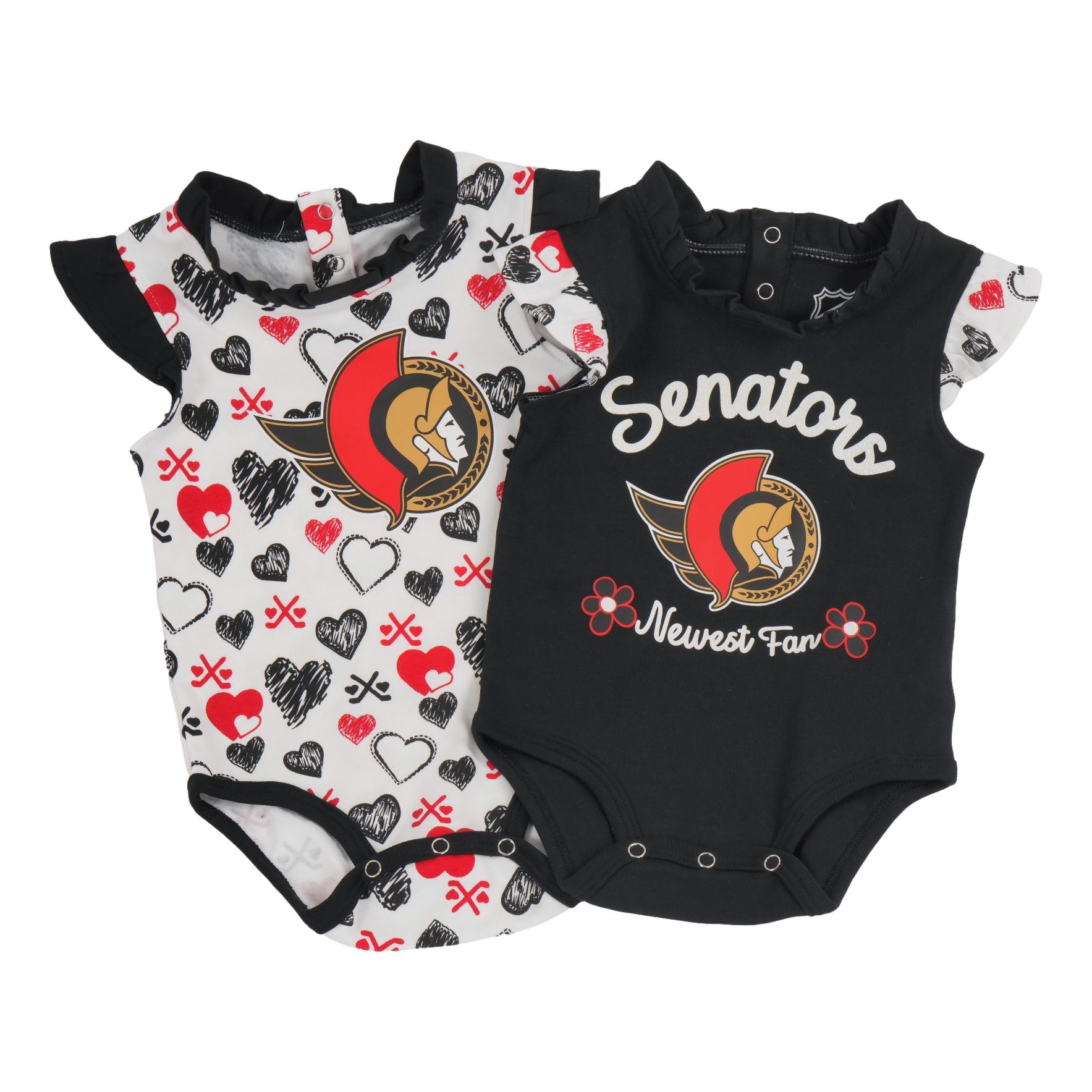 OTTAWA SENATORS Infant Happy Hearts Creeper Set