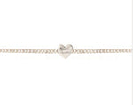 OTTAWA SENATORS SILVER SLIDER HEART CHAIN BRACELET