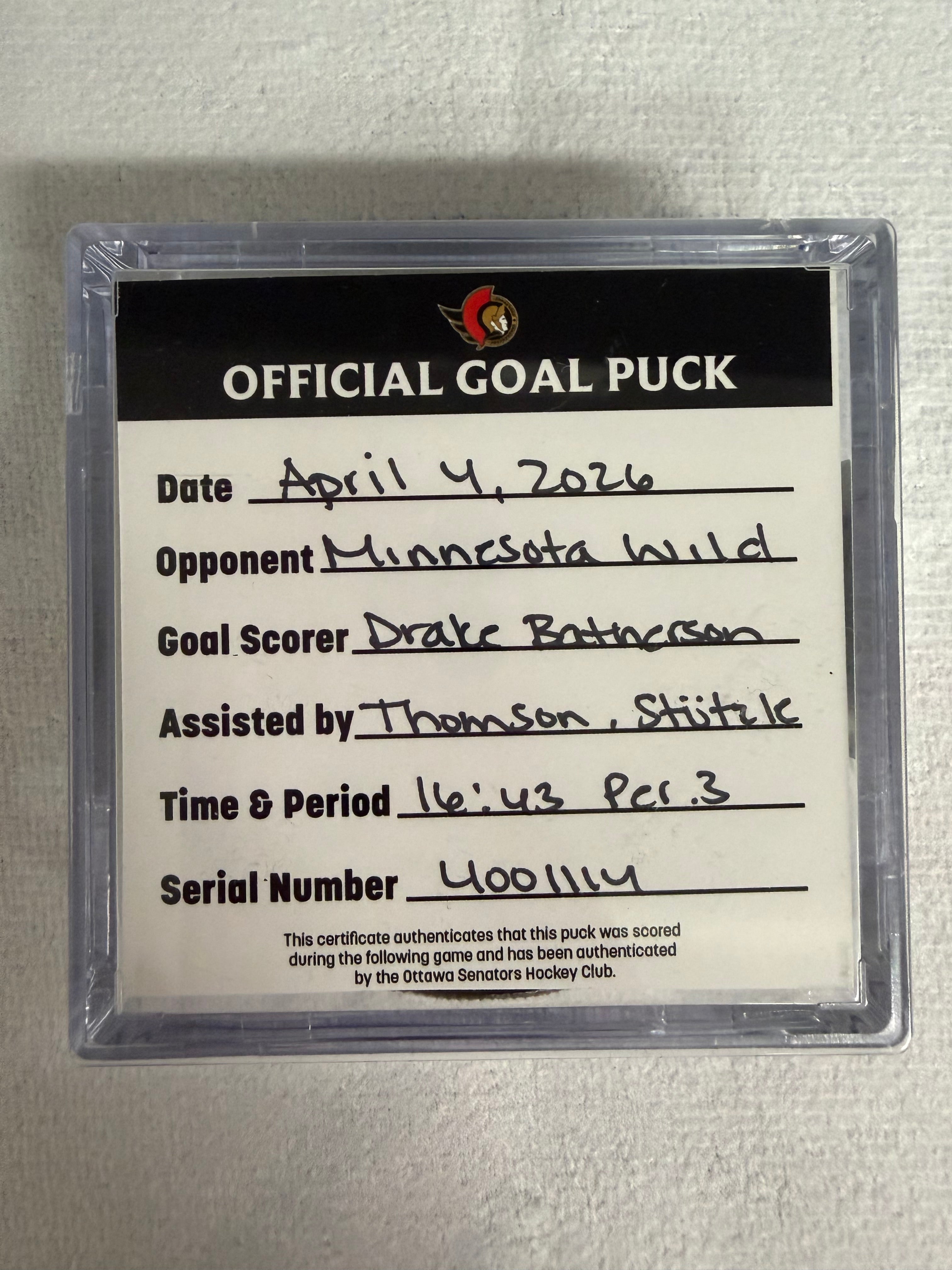 Apr 4 Drake Batherson