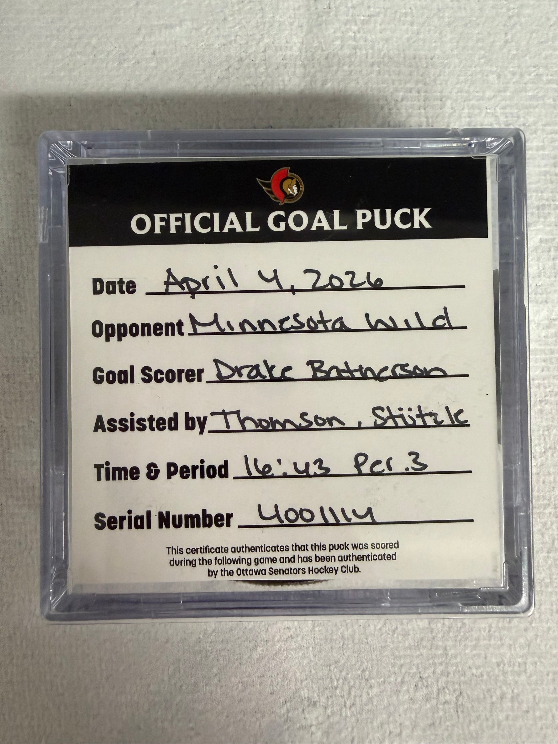 Apr 4 Drake Batherson