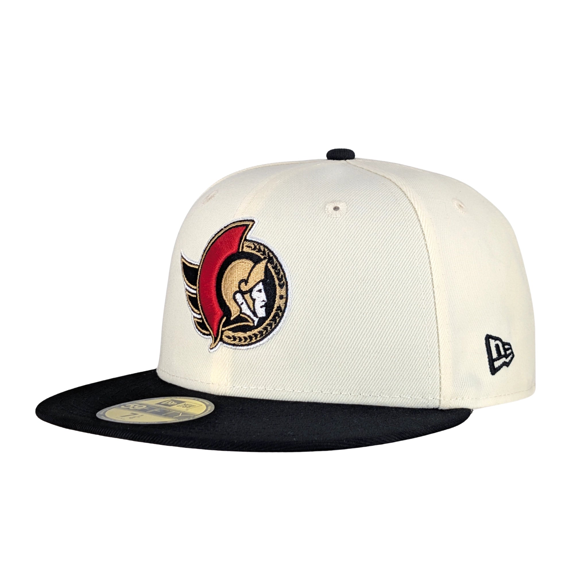 OTTAWA SENATORS 59FIFTY BLACK CREAM FLATBRIM FITTED CAP