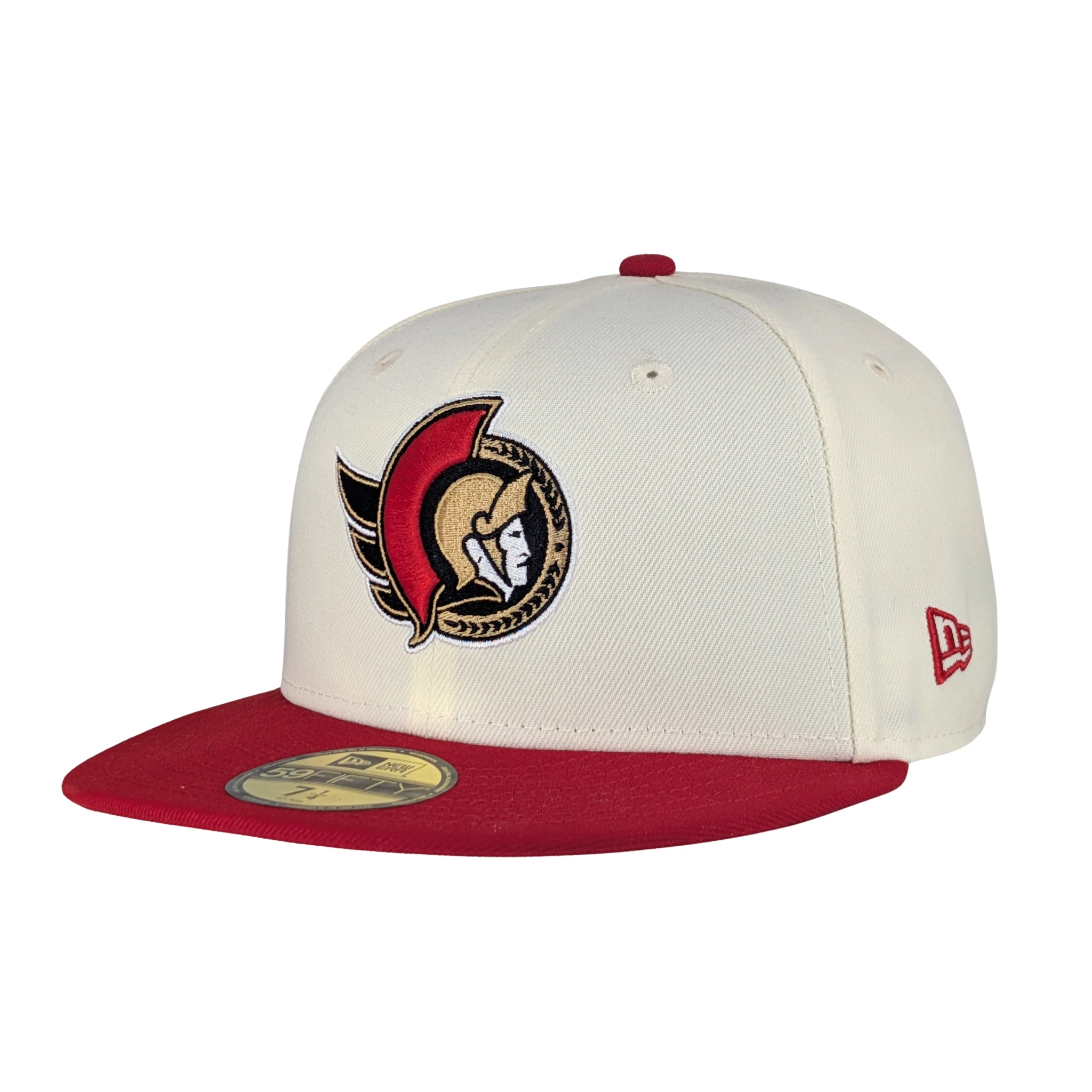 OTTAWA SENATORS 59FIFTY RED CREAM FLATBRIM FITTED CAP