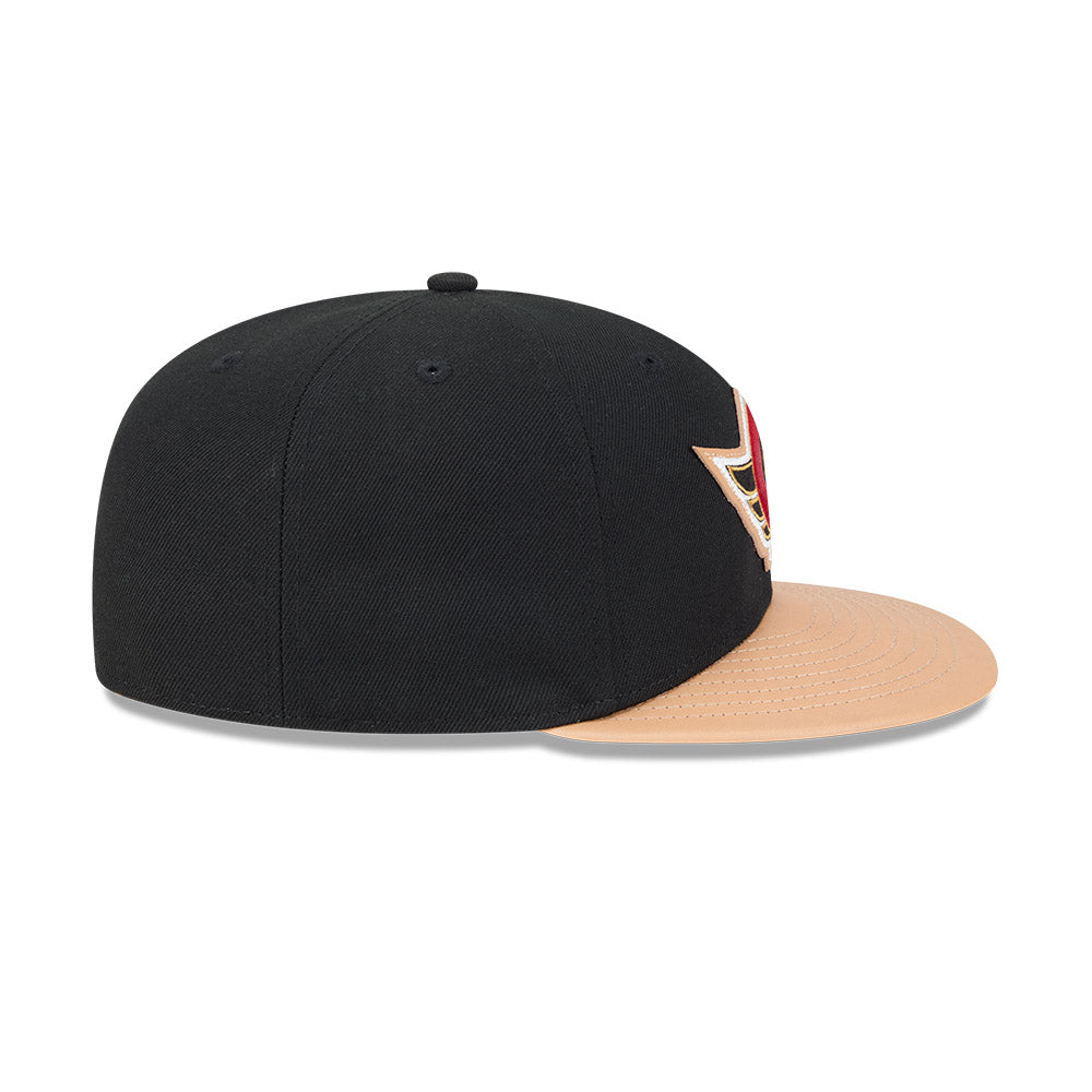 Ottawa Senators New Era Black/Beige 59Fifty Leather Fitted hat-New Era-OttawaTeamShop.ca