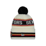 OTTAWA SENATORS CLASSIC WHITE KNIT POM TOQUE-New Era-OttawaTeamShop.ca