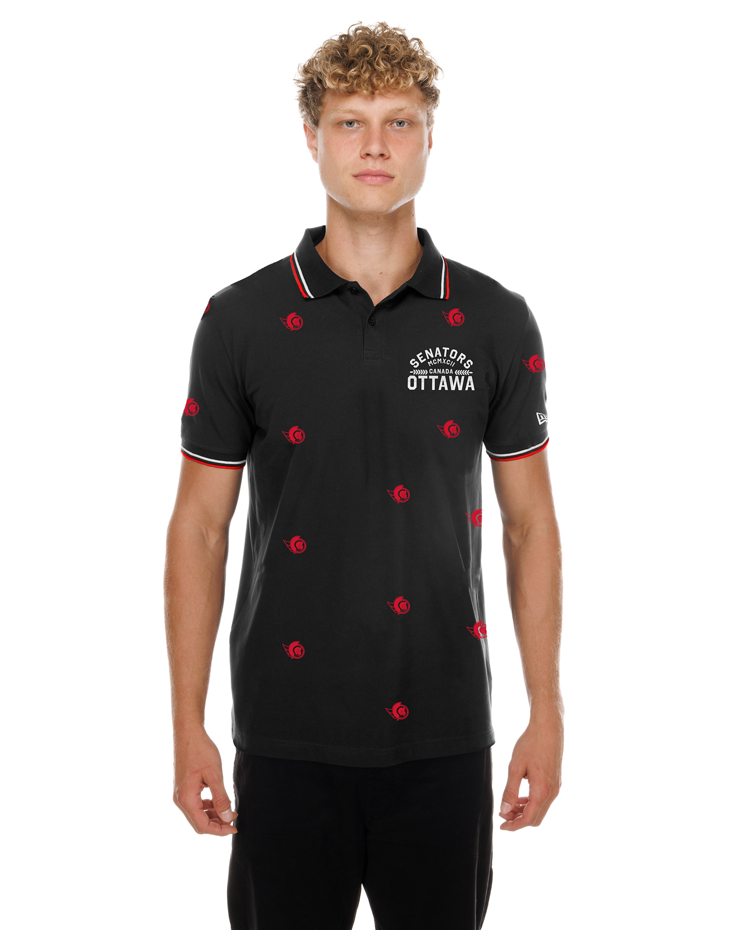 OTTAWA SENATORS ALL OVER LOGO POLO