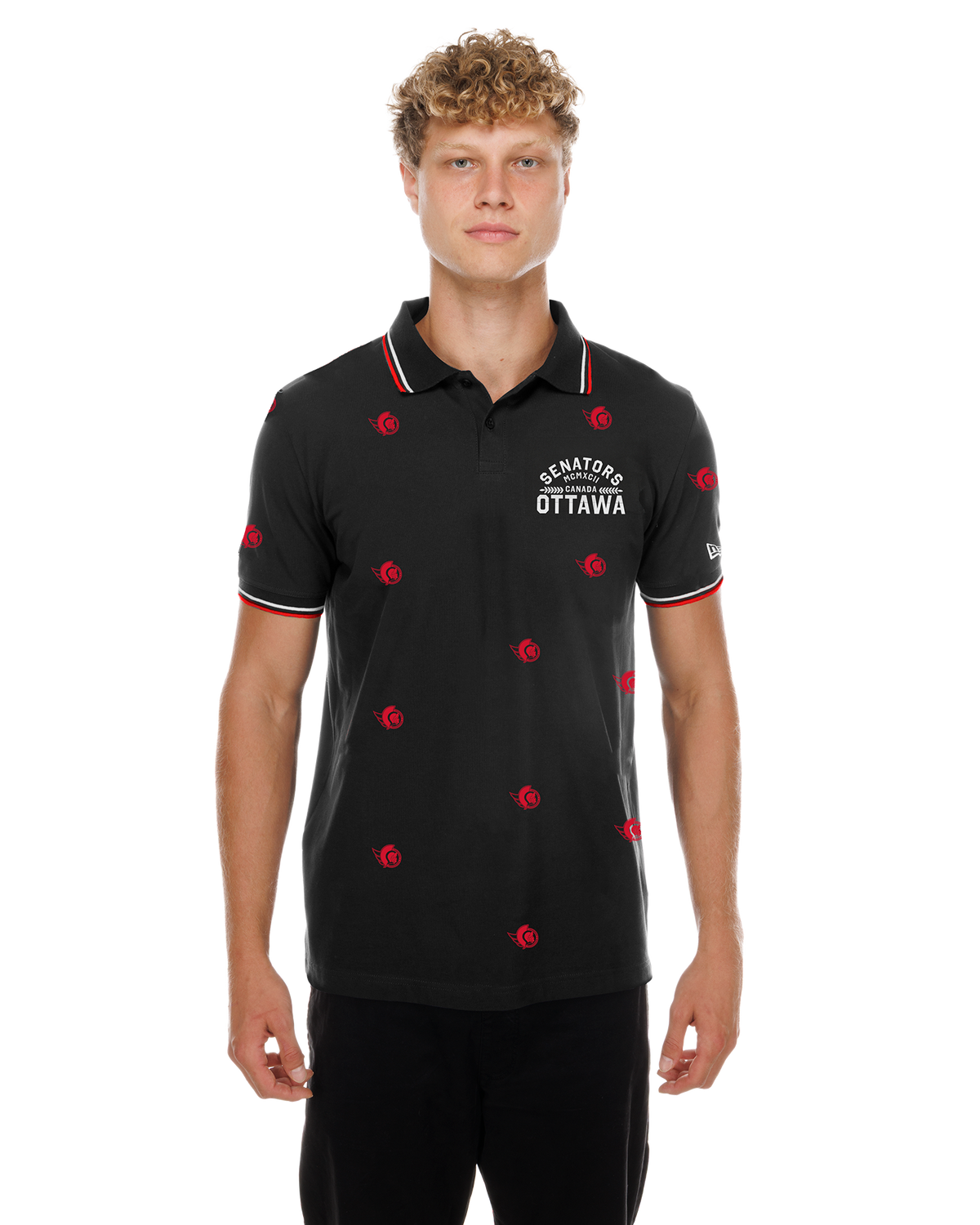 OTTAWA SENATORS ALL OVER LOGO POLO