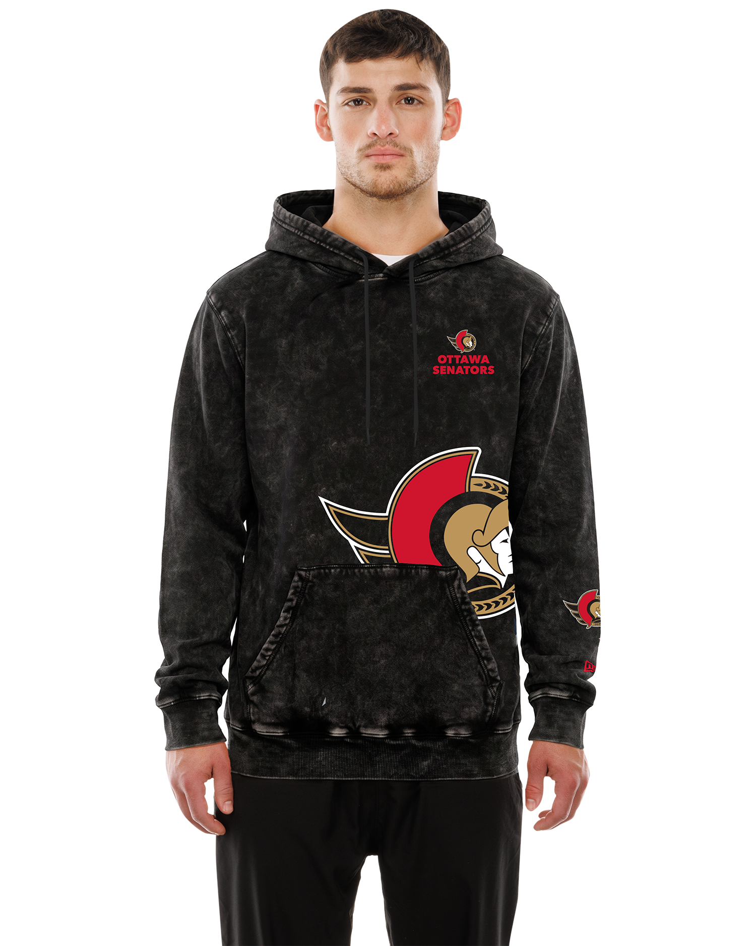OTTAWA SENATORS ACID WASH PULLOVER HOODIE