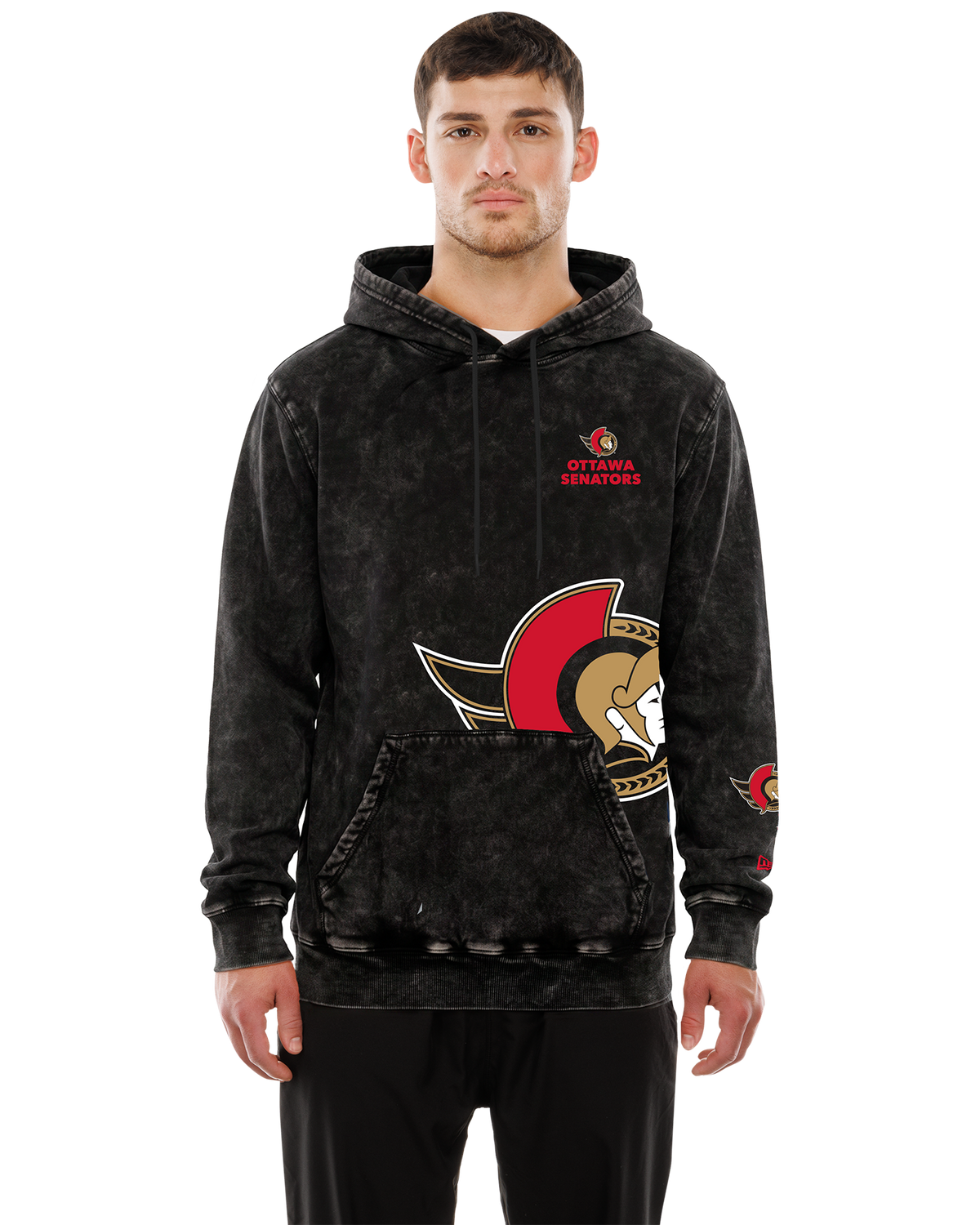 OTTAWA SENATORS ACID WASH PULLOVER HOODIE