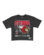 OTTAWA SENATORS WOMENS GREY THROWBACK TEE