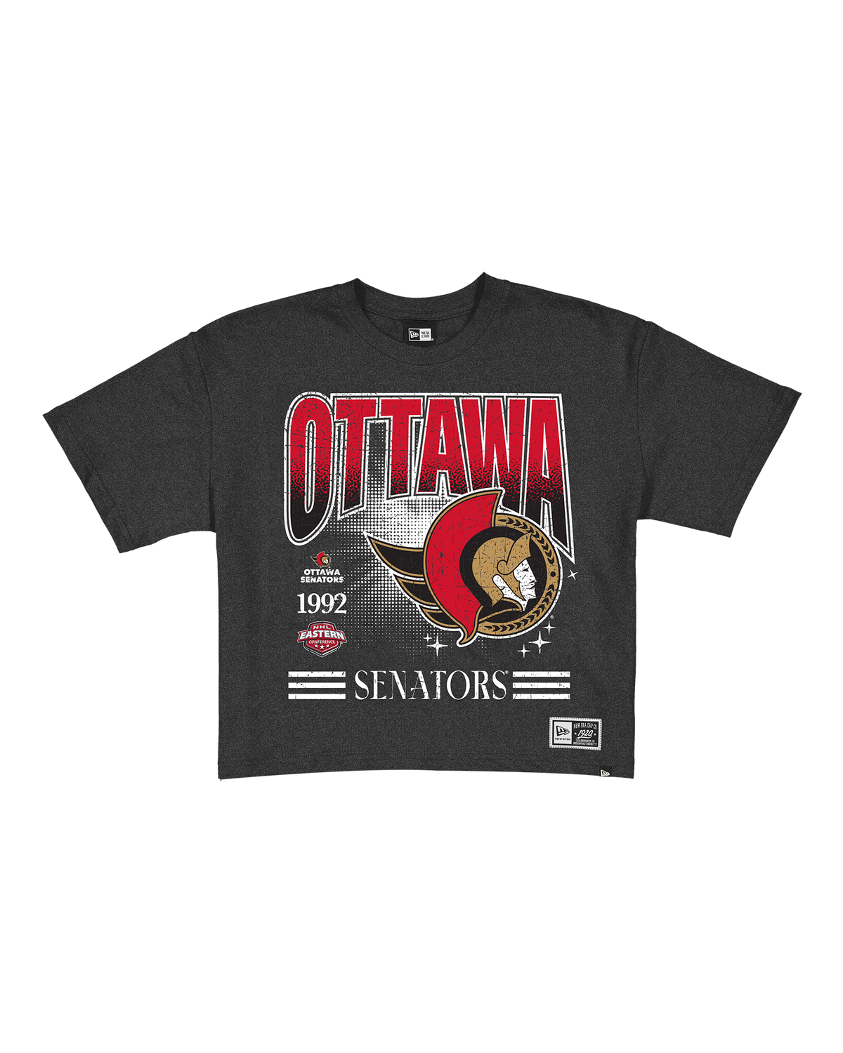 OTTAWA SENATORS WOMENS GREY THROWBACK TEE