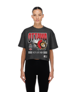 OTTAWA SENATORS WOMENS GREY THROWBACK TEE