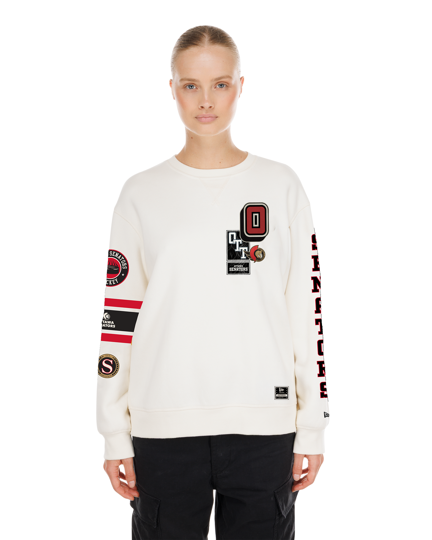 OTTAWA SENATORS WOMENS O LOGO CREWNECK