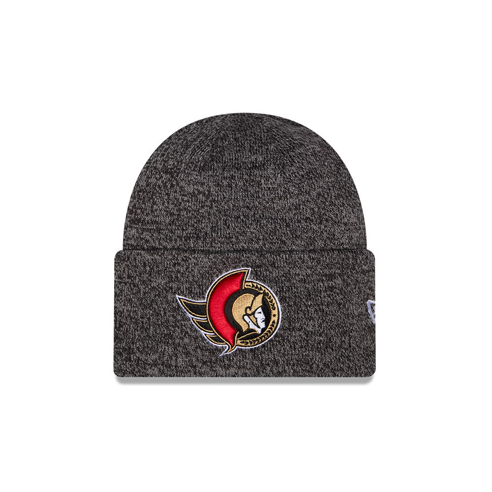OTTAWA SENATORS GREY KNIT MARBLE CUFFED BEANIE