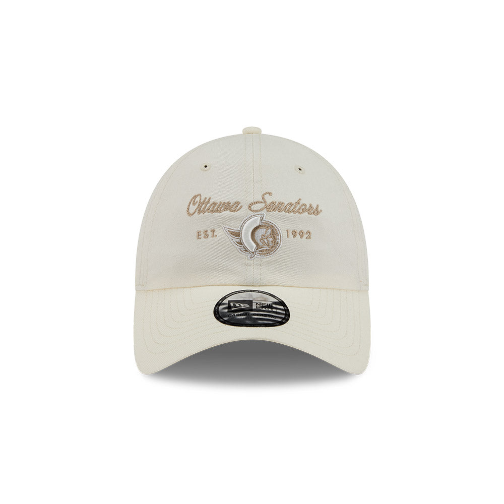 OTTAWA SENATORS TAN SCRIPT ADJUSTABLE CAP
