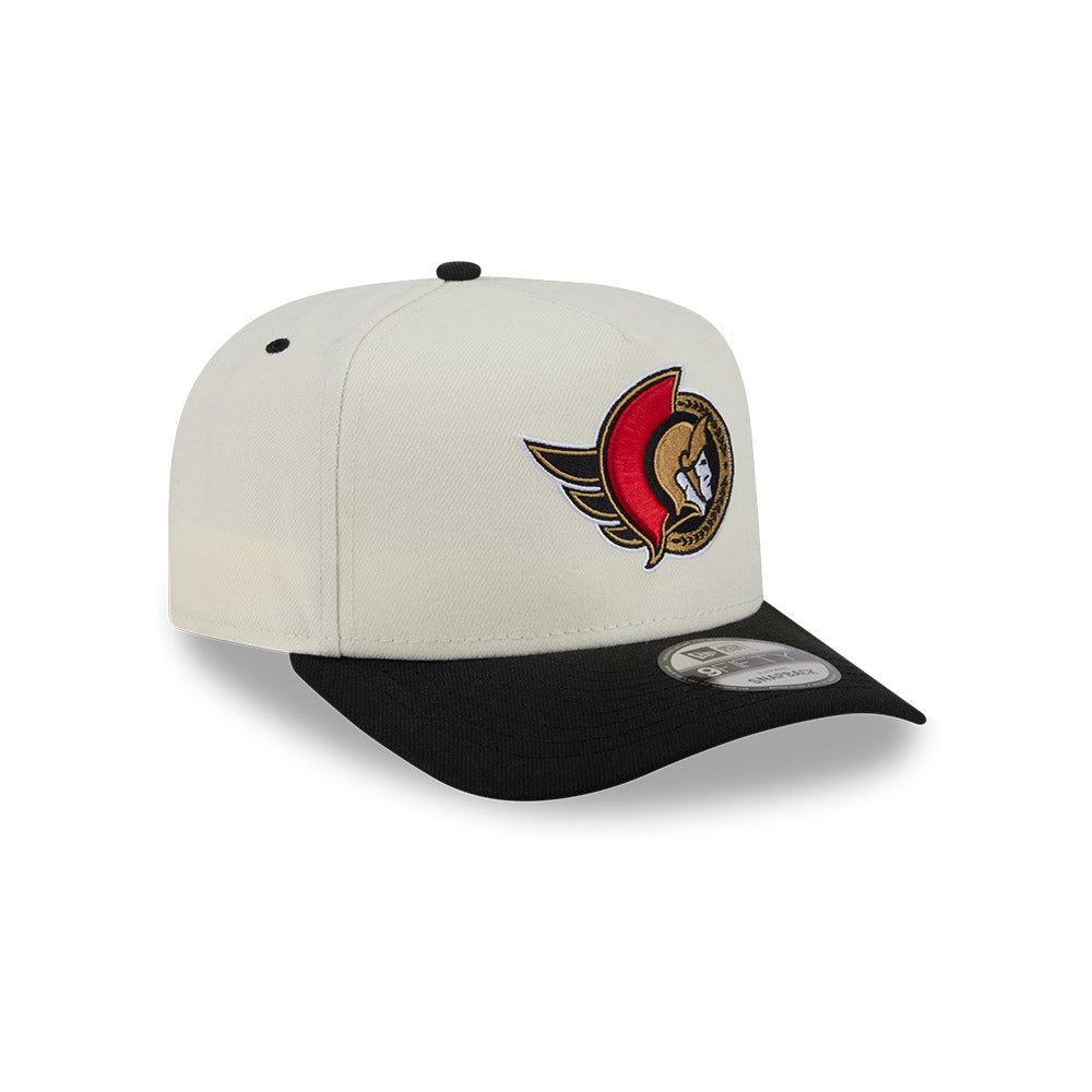 OTTAWA SENATORS TAN & BLACK 9FIFTY A-FRAME REAR HIT ADJUSTABLE CAP