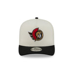 OTTAWA SENATORS TAN & BLACK 9FIFTY A-FRAME REAR HIT ADJUSTABLE CAP