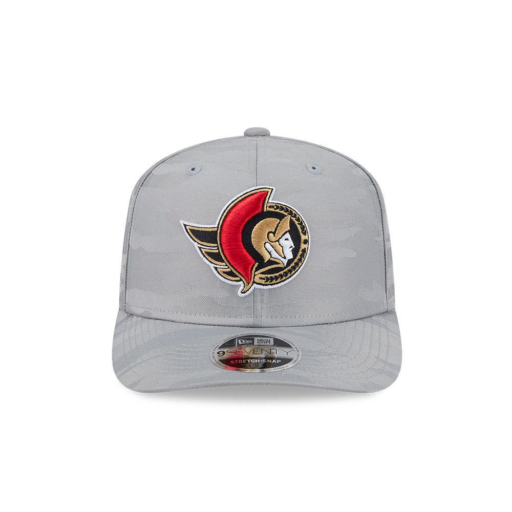 OTTAWA SENATORS 9SEVENTY STRETCH SNAP GREY CAMO STRETCH CAP