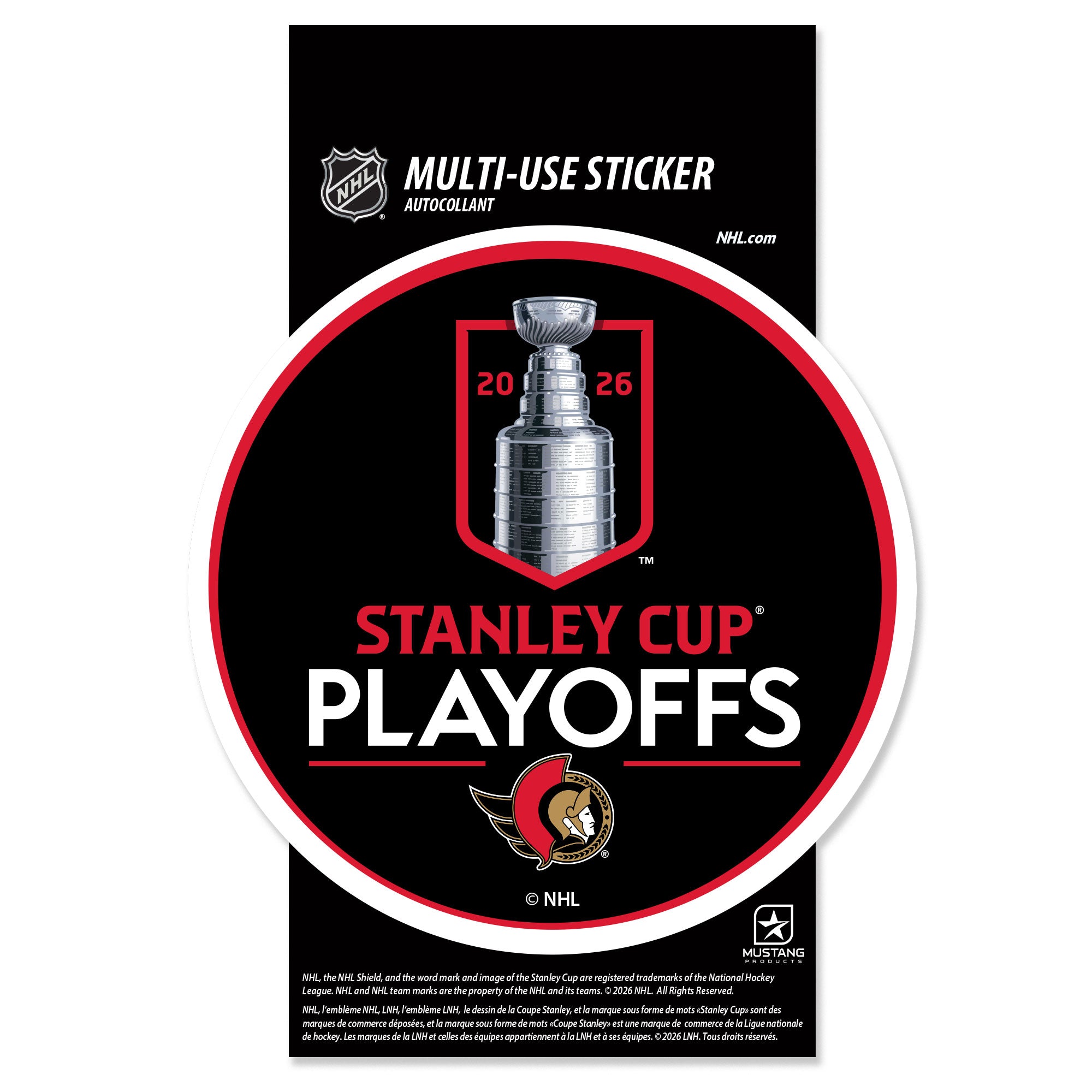 OTTAWA SENATORS 2026 STANLEY CUP PLAYOFFS STICKER