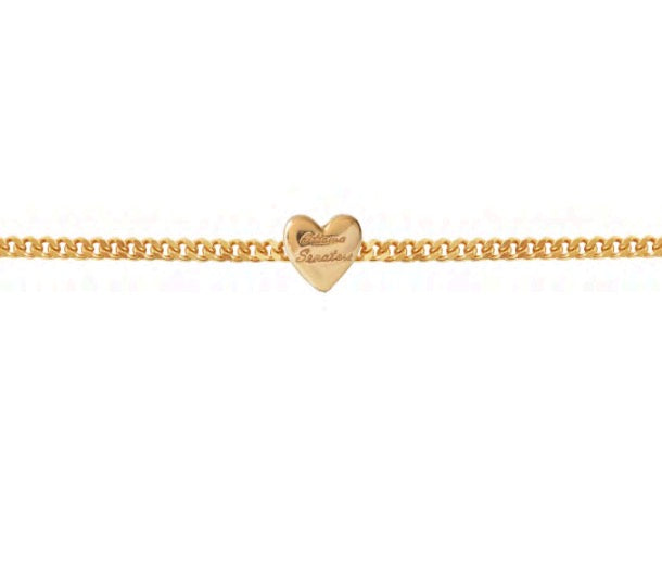OTTAWA SENATORS GOLD SLIDER HEART CHAIN BRACELET