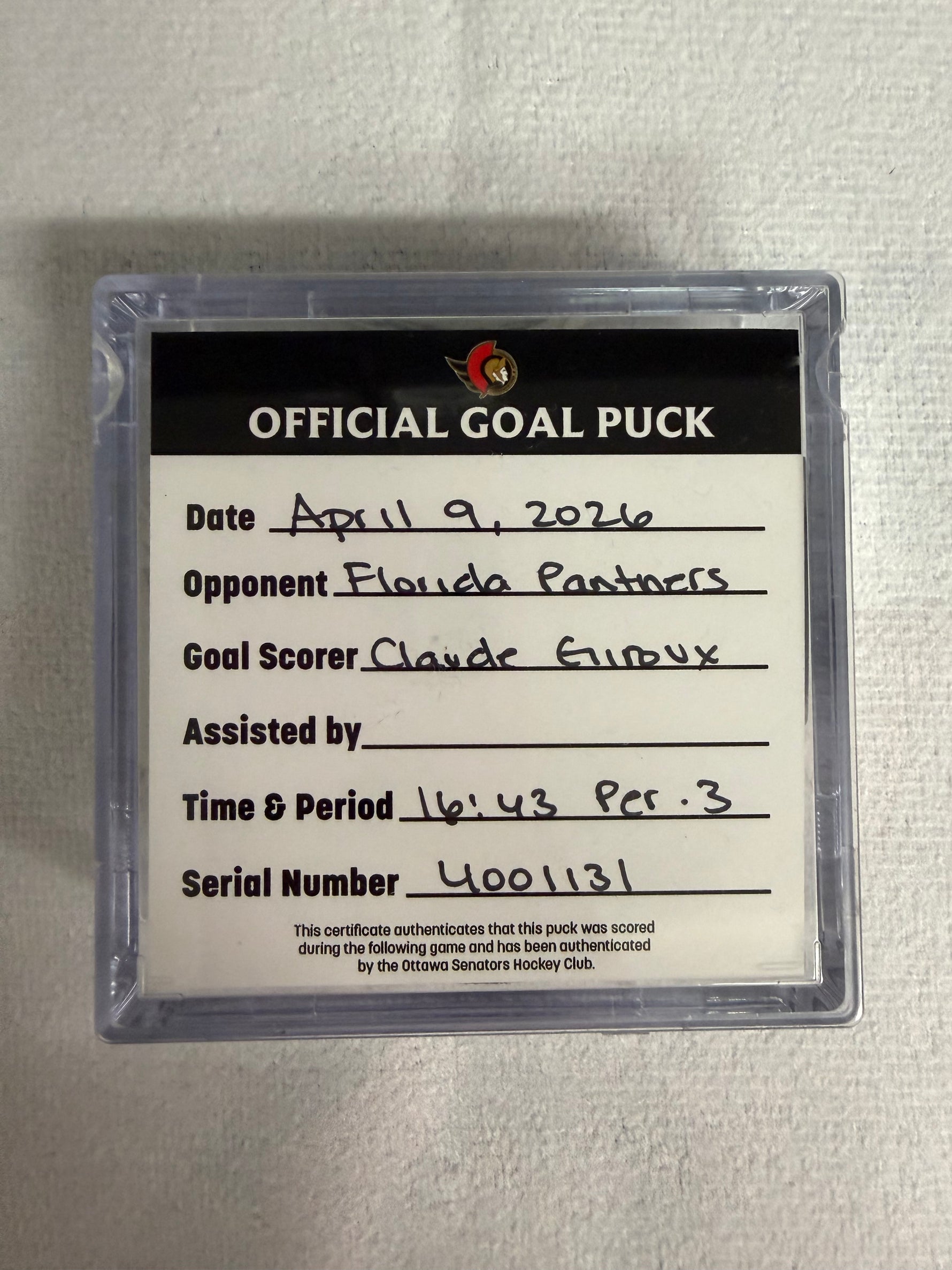 Apr 9 Claude Giroux