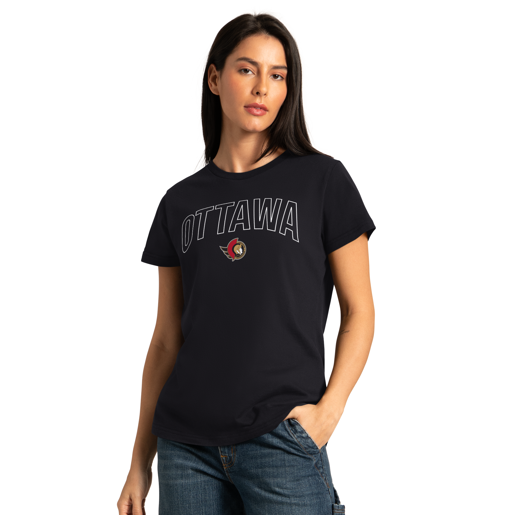 OTTAWA SENATORS WOMEN'S HALL OF FAME BLACK TEE