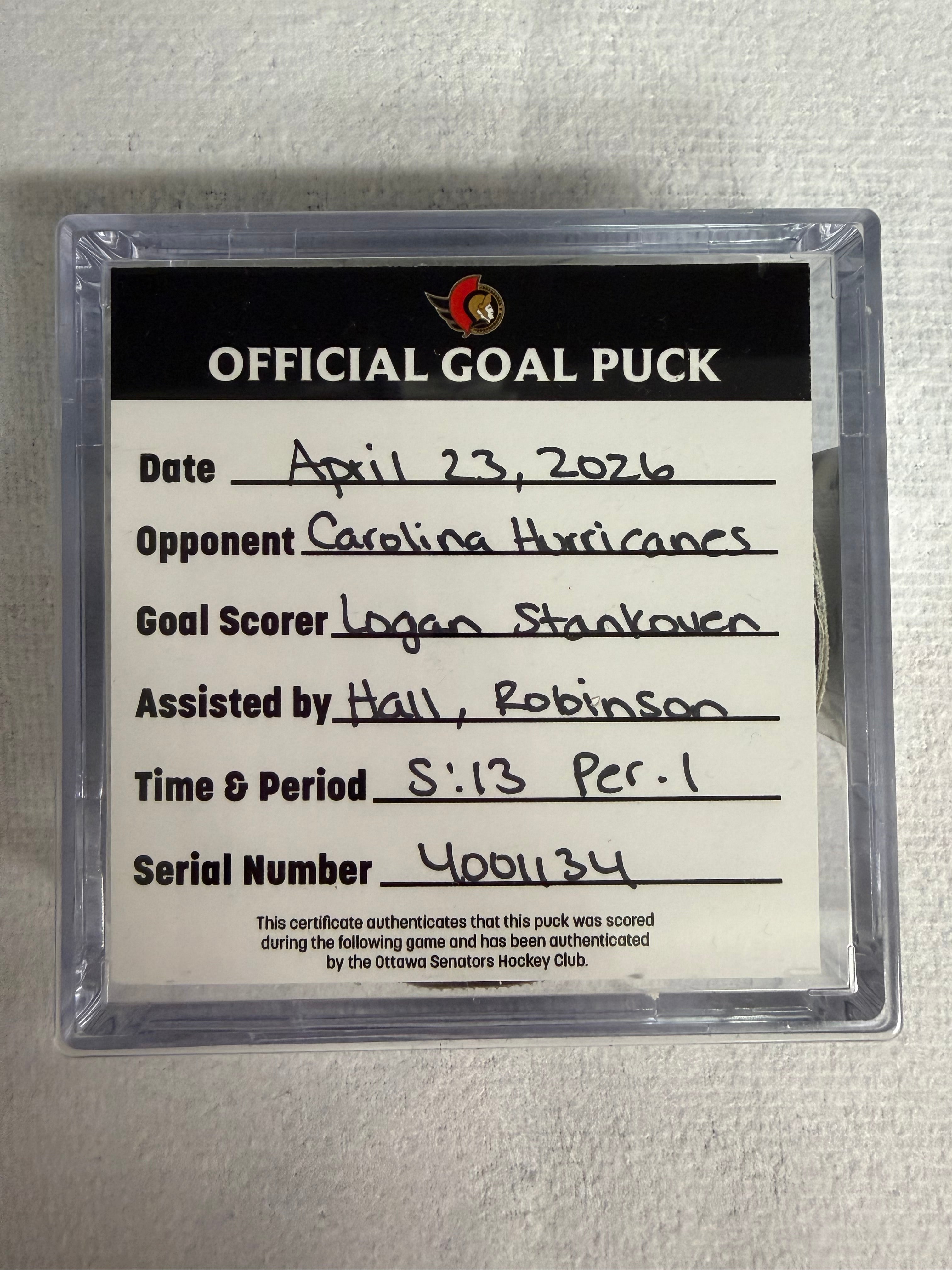 PLAYOFFS Apr 23 Logan Stankoven