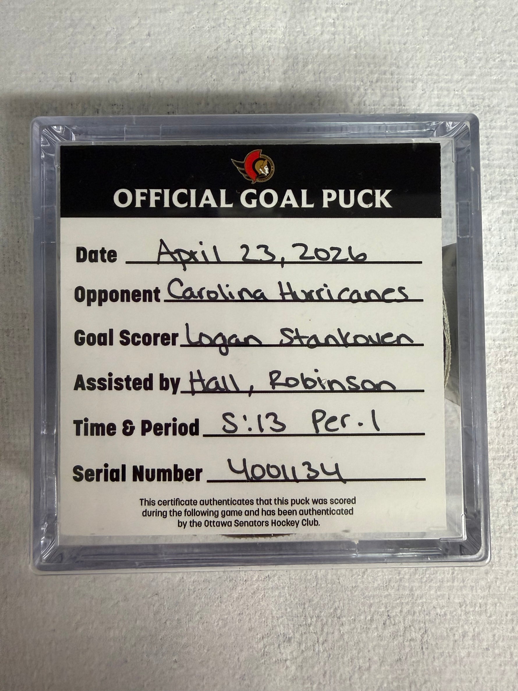 PLAYOFFS Apr 23 Logan Stankoven