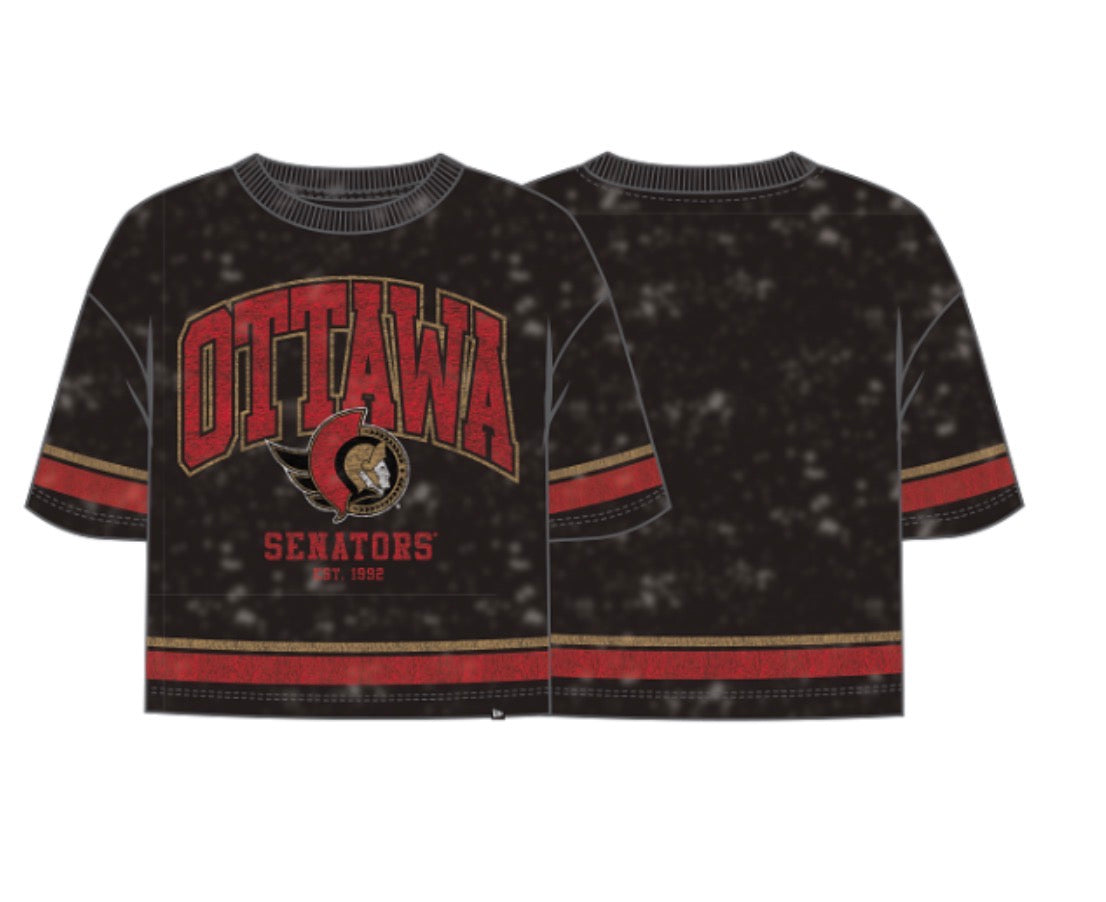 OTTAWA SENATORS WOMENS CROPPED ALTERNATE TEE