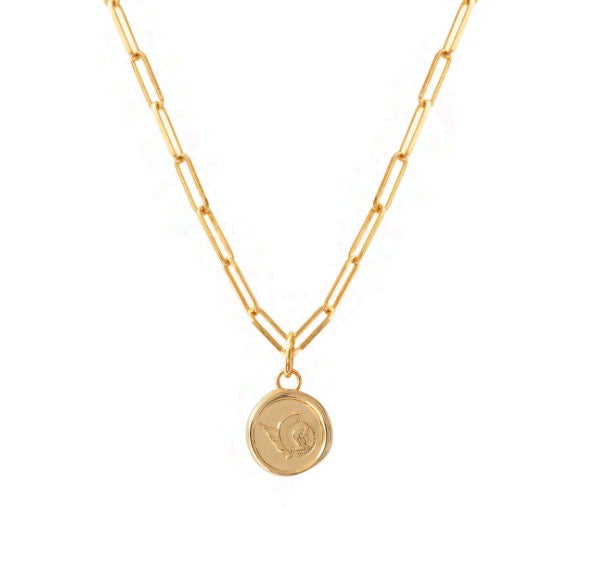 OTTAWA SENATORS GOLD WAX SEAL NECKLACE
