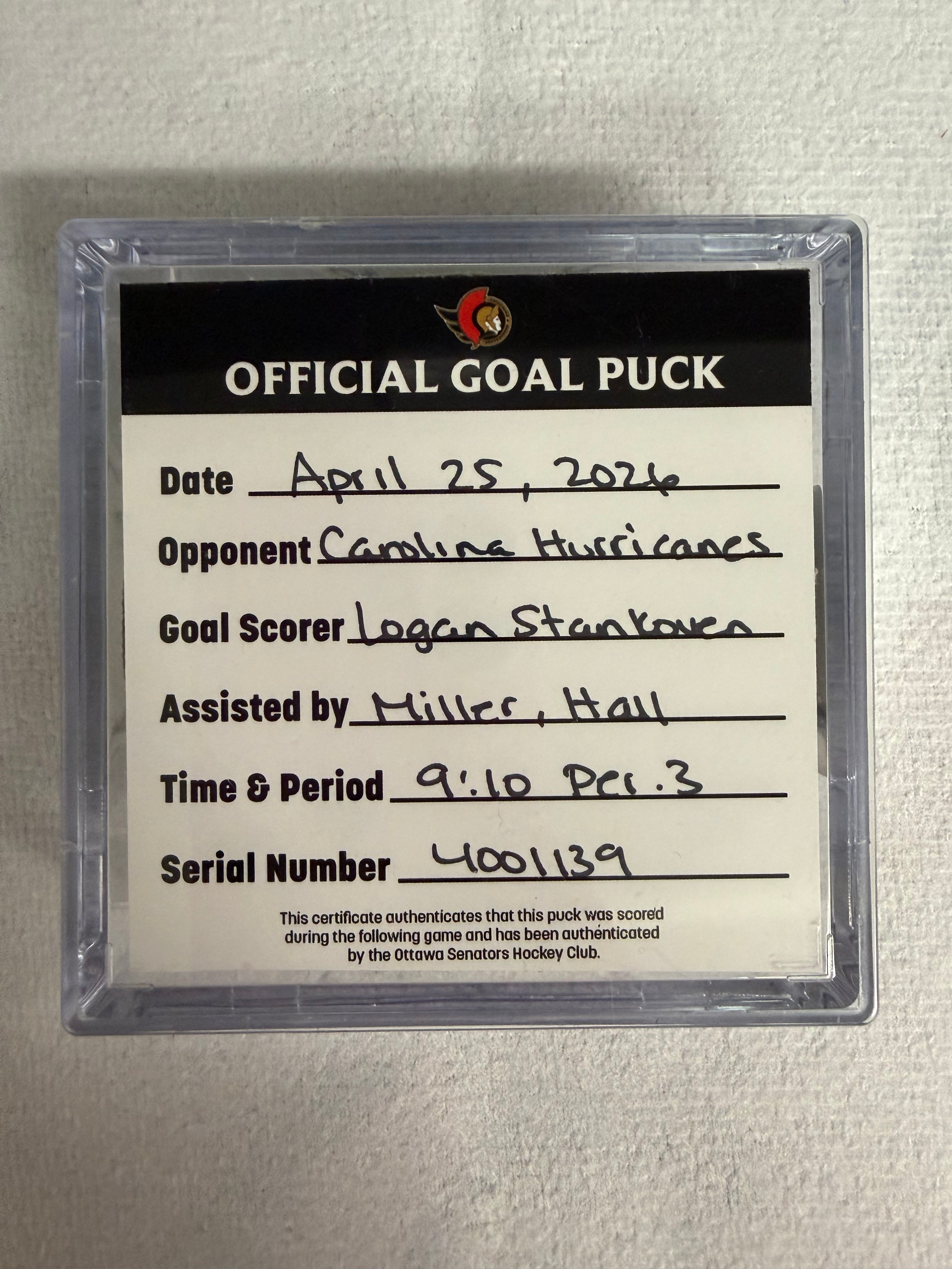 PLAYOFFS Apr 25 Logan Stankoven