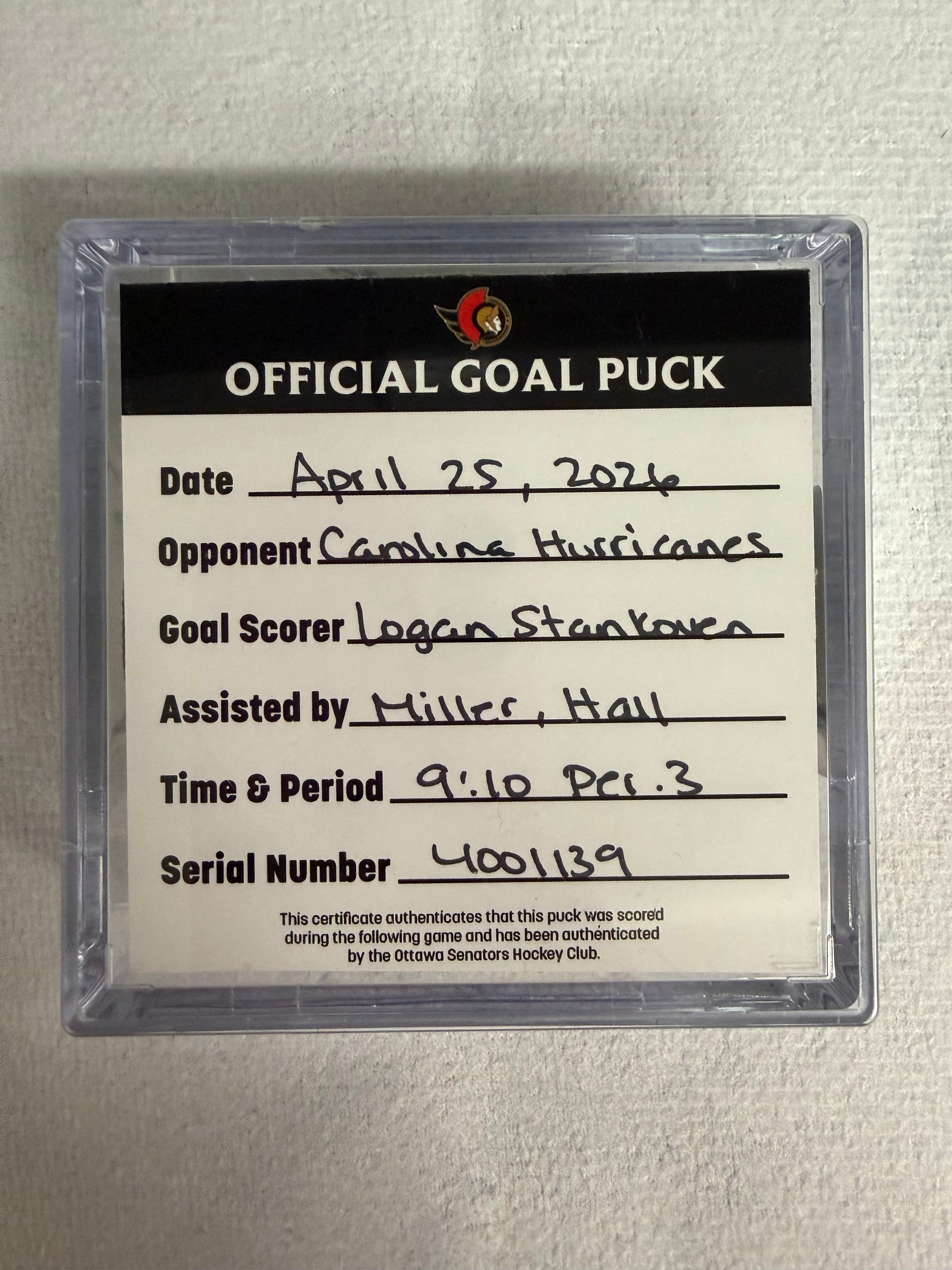 PLAYOFFS Apr 25 Logan Stankoven