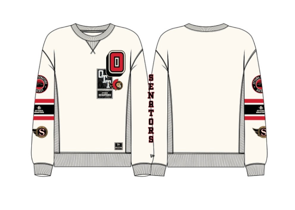 OTTAWA SENATORS WOMENS O LOGO CREWNECK