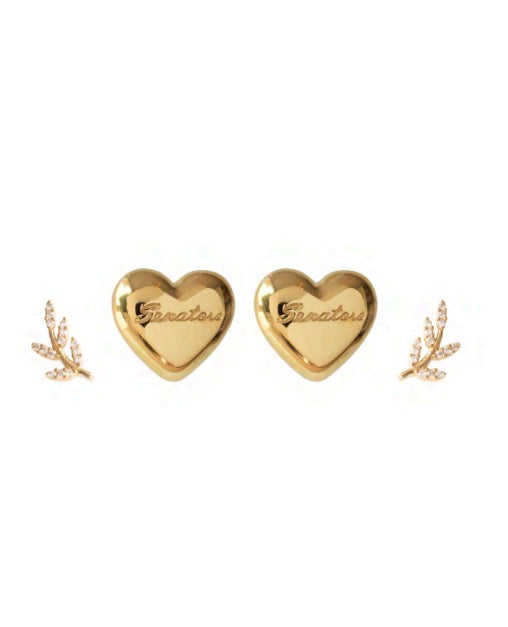 OTTAWA SENATORS GOLD EARRING STUD PACK