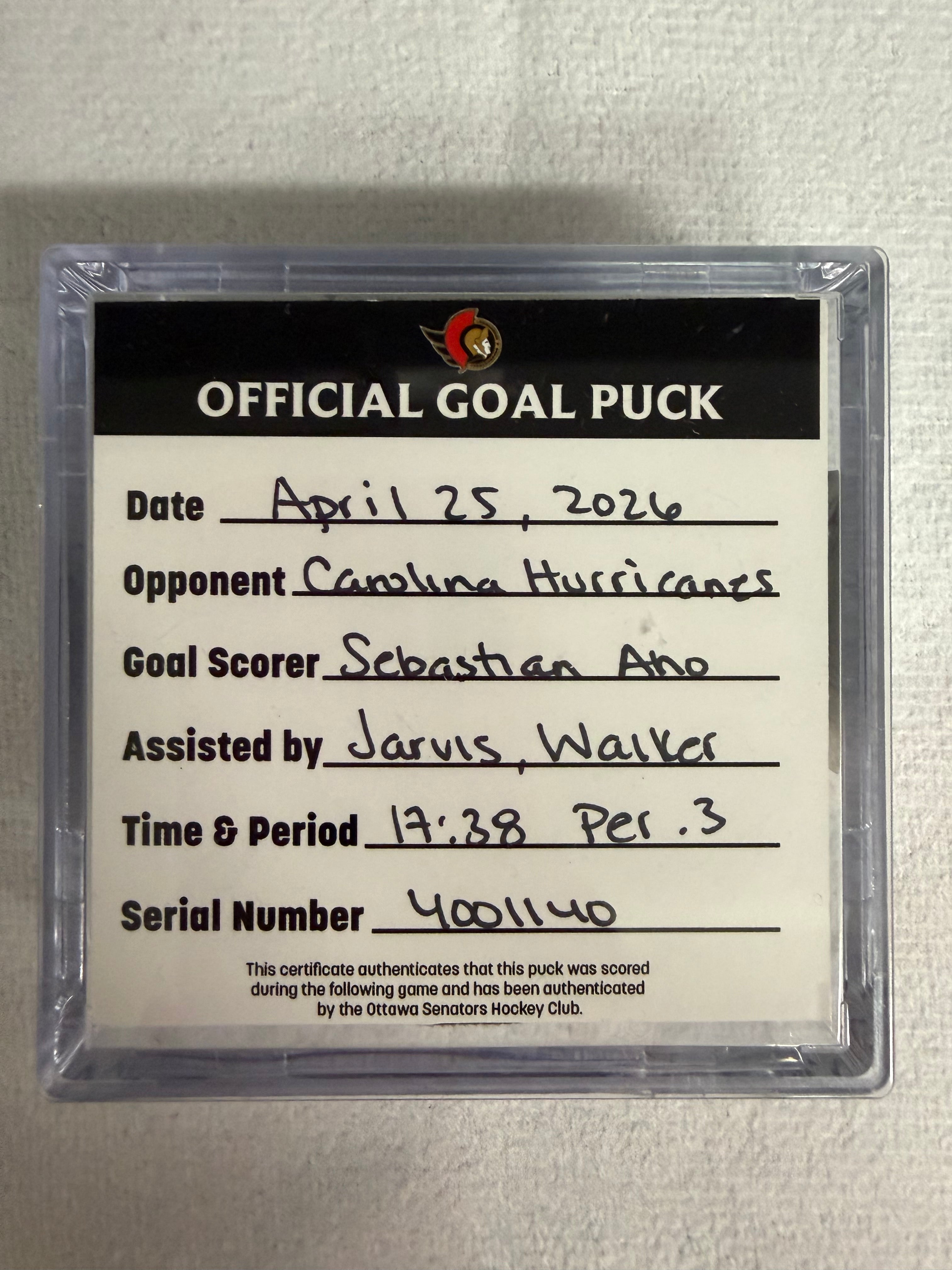 PLAYOFFS Apr 25 Sebastian Aho