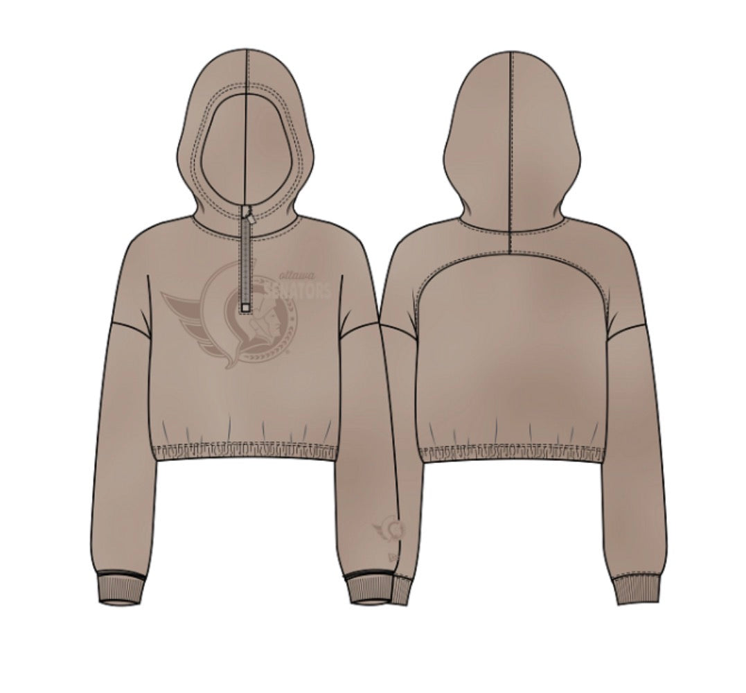 OTTAWA SENATORS WOMENS CROPPED HOODIE