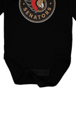 OTTAWA SENATORS INFANT BLACK LONG SLEEVE ONESIE