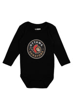 OTTAWA SENATORS INFANT BLACK LONG SLEEVE ONESIE